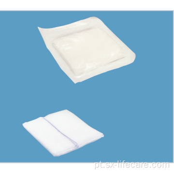 Cotonete de gaze estéril absorvente branco para tratamento médico de feridas